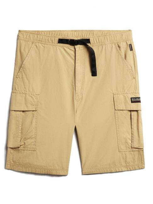 N-DRU Bermuda cargo con cintura sand prairie - Pantaloni Uomo