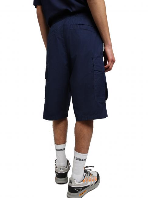 N-DRU Bermuda cargo con cintura medieval blue - Pantaloni Uomo