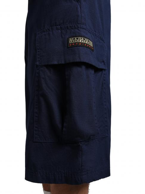 N-DRU Bermuda cargo con cintura medieval blue - Pantaloni Uomo