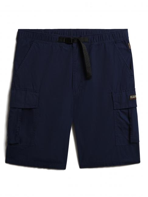 N-DRU Bermuda cargo con cintura medieval blue - Pantaloni Uomo