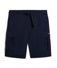 NAPAPIJRI N-DRU Bermuda cargo con cintura medieval blue - Pantaloni Uomo - 6