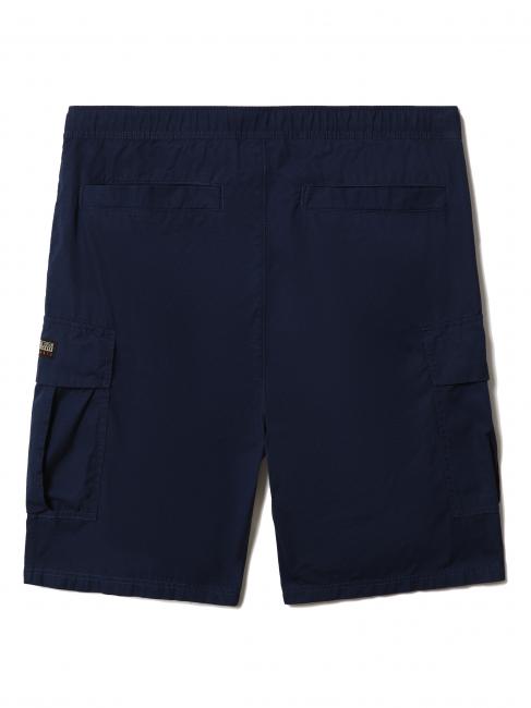 N-DRU Bermuda cargo con cintura medieval blue - Pantaloni Uomo