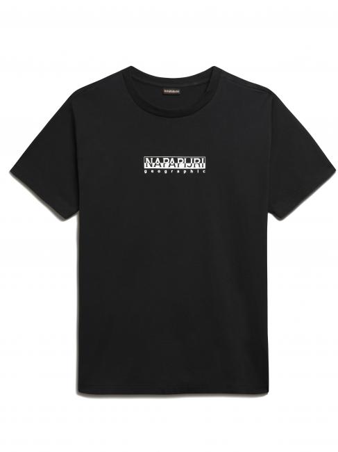 S-BOX SS T-shirt in cotone box logo black 041 - T-shirt Uomo