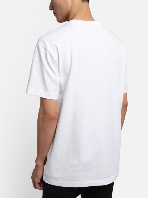 S-BOX SS T-shirt in cotone box logo bright white 002 - T-shirt Uomo
