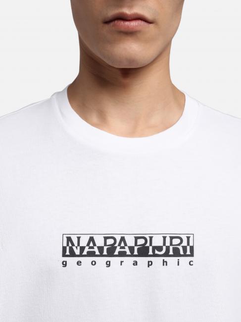 S-BOX SS T-shirt in cotone box logo bright white 002 - T-shirt Uomo