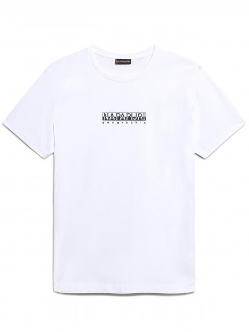 S-BOX SS T-shirt in cotone box logo bright white 002 - T-shirt Uomo