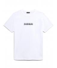 NAPAPIJRI S-BOX SS T-shirt in cotone box logo bright white 002 - T-shirt Uomo - 4