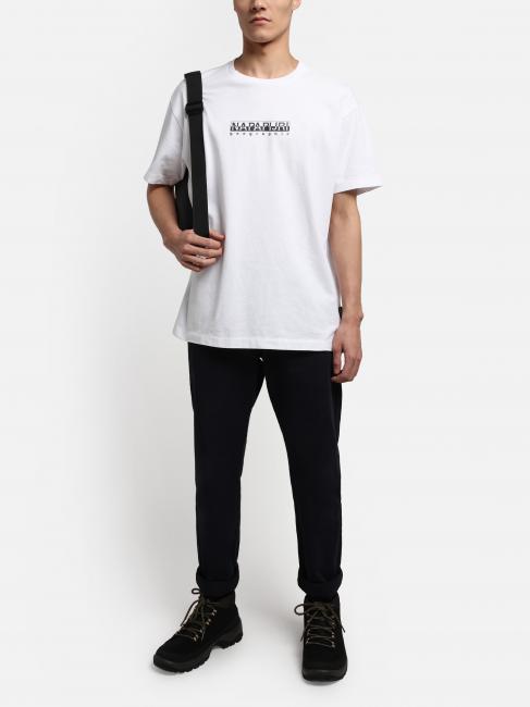 S-BOX SS T-shirt in cotone box logo bright white 002 - T-shirt Uomo