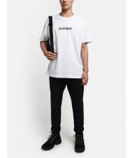 NAPAPIJRI S-BOX SS T-shirt in cotone box logo bright white 002 - T-shirt Uomo - 5