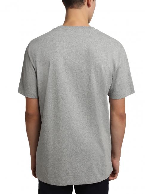 S-BOX SS T-shirt in cotone box logo medium grey melange - T-shirt Uomo