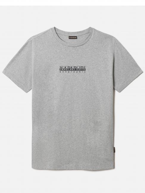 S-BOX SS T-shirt in cotone box logo medium grey melange - T-shirt Uomo
