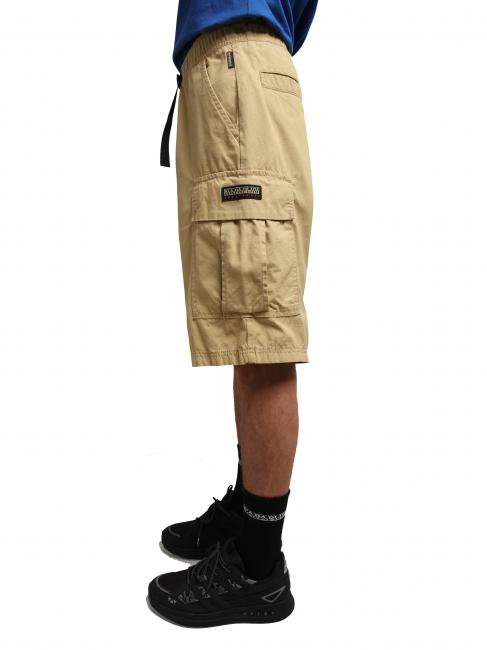 N-DRU Bermuda cargo con cintura sand prairie - Pantaloni Uomo
