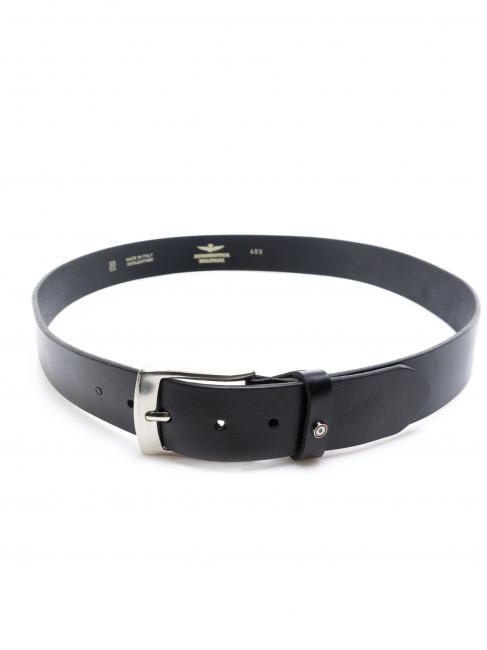 CINTURA UOMO In pelle Made in Italy Nero - Cinture
