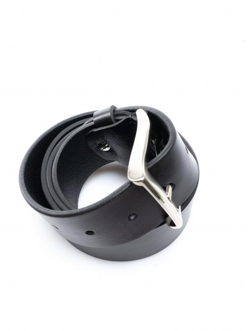 CINTURA UOMO In pelle Made in Italy Nero - Cinture