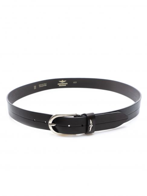 CINTURA IN PELLE Made in Italy MORO - Cinture