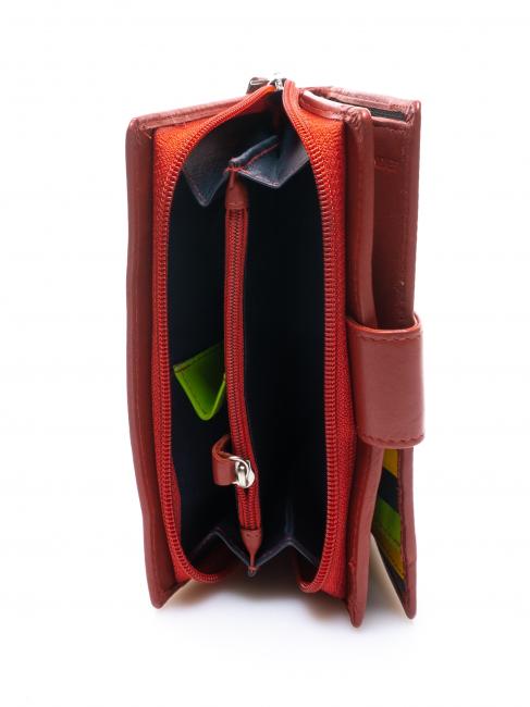 COLORFULL Portafoglio Donna in pelle rosso - Portafogli Donna