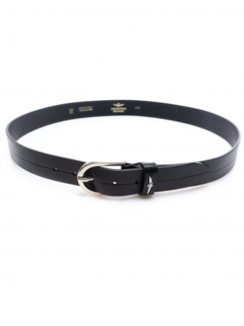 CINTURA IN PELLE Made in Italy Nero - Cinture