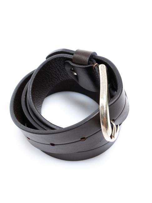 CINTURA IN PELLE Made in Italy MORO - Cinture