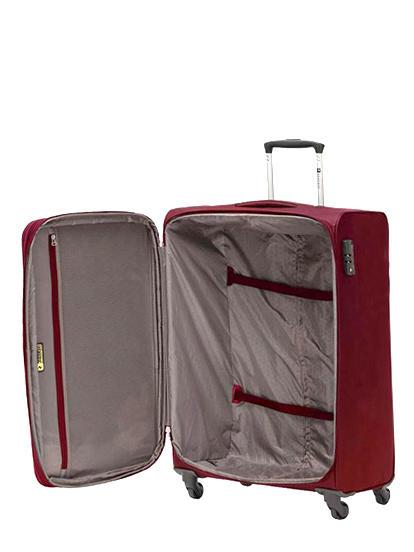 ONE WAY Set 3 trolley bagaglio a mano, medio e grande espandibili rosso - Set Trolley