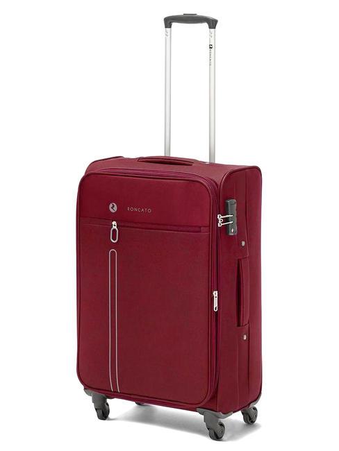 ONE WAY Set 3 trolley bagaglio a mano, medio e grande espandibili rosso - Set Trolley