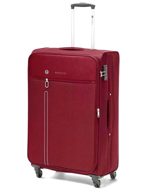 ONE WAY Set 3 trolley bagaglio a mano, medio e grande espandibili rosso - Set Trolley