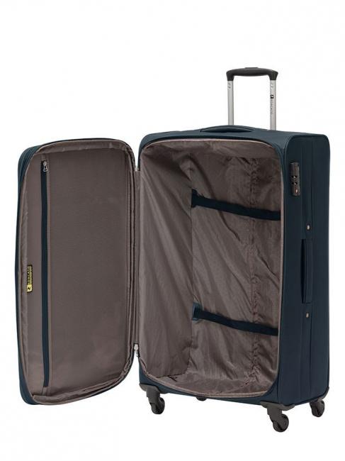 ONE WAY Set 3 trolley bagaglio a mano, medio e grande espandibili Blu scuro - Set Trolley