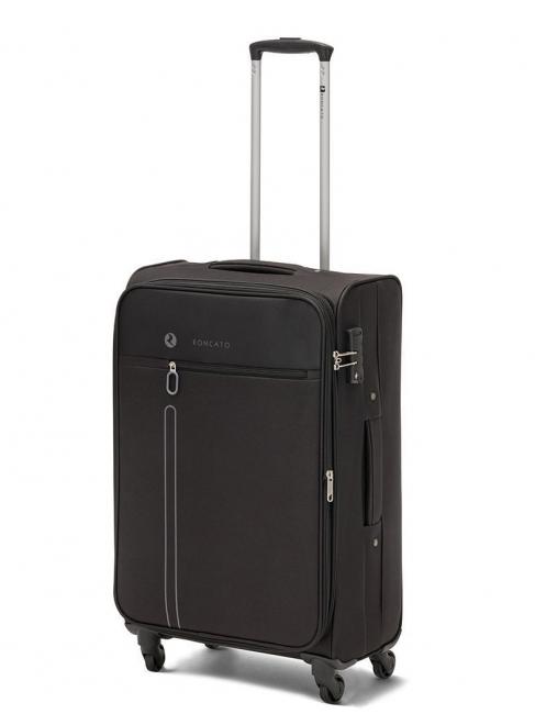 ONE WAY Set 3 trolley bagaglio a mano, medio e grande espandibili Nero - Set Trolley