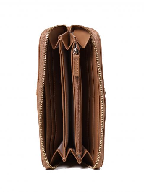 BIG STITCHING Portafoglio grande zip around cuban sand - Portafogli Donna