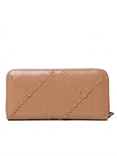 BIG STITCHING Portafoglio grande zip around cuban sand - Portafogli Donna