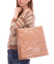TWINSET BIG STITCHING Borsa tote verticale trapuntata cuban sand - Borse Donna - 4