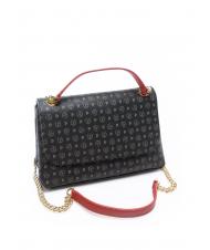 POLLINI HERITAGE Borsa a spalla media nero lacca - Borse Donna - 2