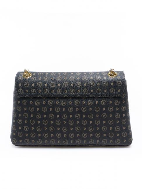 HERITAGE Borsa a spalla media nero lacca - Borse Donna