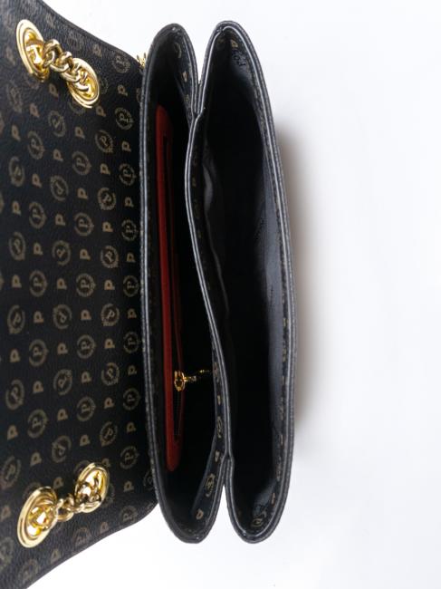 HERITAGE Borsa a spalla media nero lacca - Borse Donna