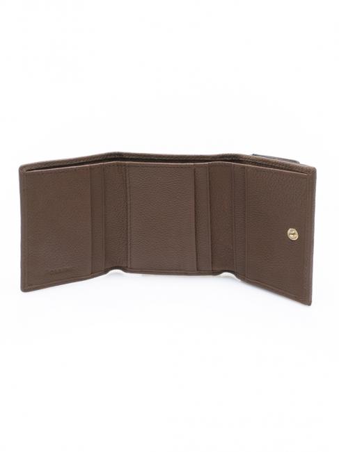 HERITAGE Portafoglio con patta nero marrone - Portafogli Donna