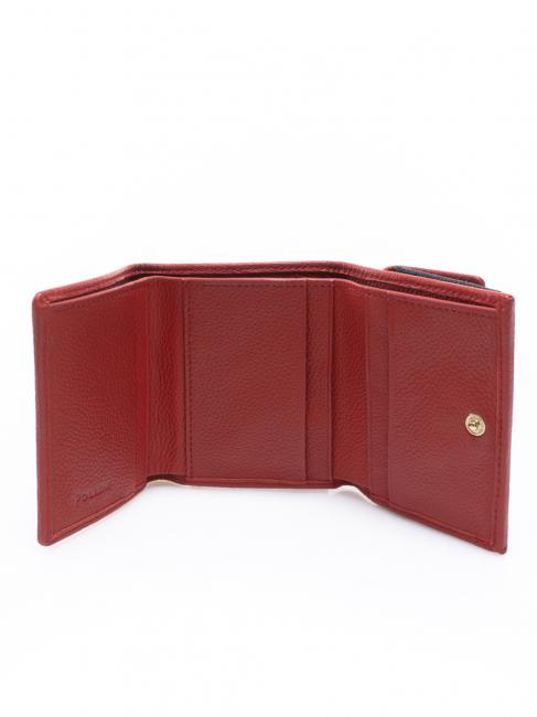 HERITAGE Portafoglio con patta nero lacca - Portafogli Donna