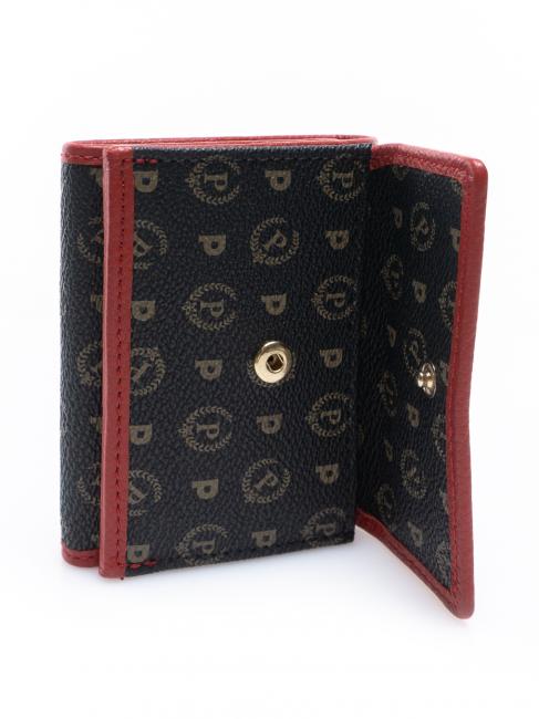 HERITAGE Portafoglio con patta nero lacca - Portafogli Donna