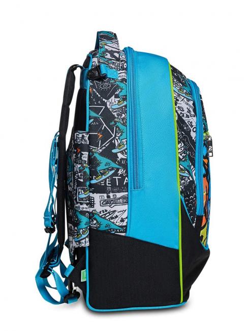GANG ANIMALI FLIP 3D SJ Zaino Trolley sganciabile con ruote triple  Nero - Zaini con carrello