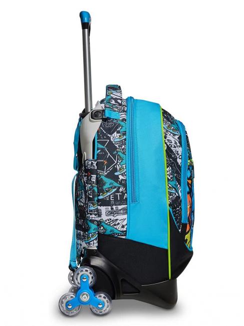 GANG ANIMALI FLIP 3D SJ Zaino Trolley sganciabile con ruote triple  Nero - Zaini con carrello