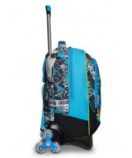SJGANG GANG ANIMALI FLIP 3D SJ Zaino Trolley sganciabile con ruote triple  Nero - Zaini con carrello - 5