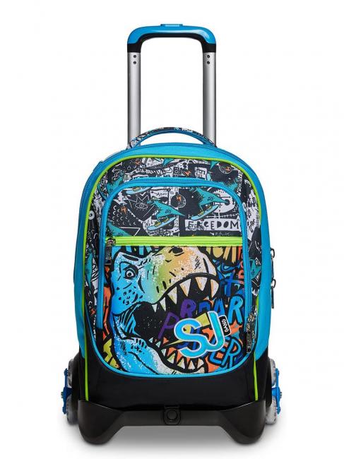 GANG ANIMALI FLIP 3D SJ Zaino Trolley sganciabile con ruote triple  Nero - Zaini con carrello