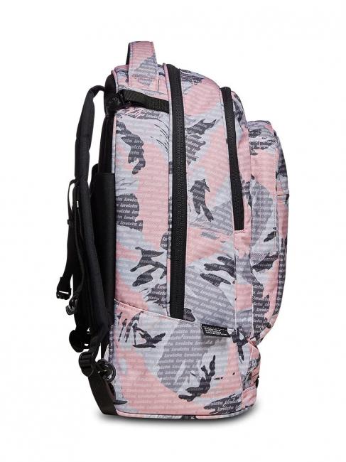 NEW PLUG FANTASY Zaino trolley con carrello sganciabile camou logo pink - Zaini con carrello