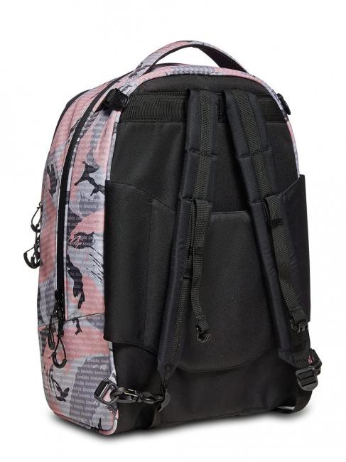 NEW PLUG FANTASY Zaino trolley con carrello sganciabile camou logo pink - Zaini con carrello