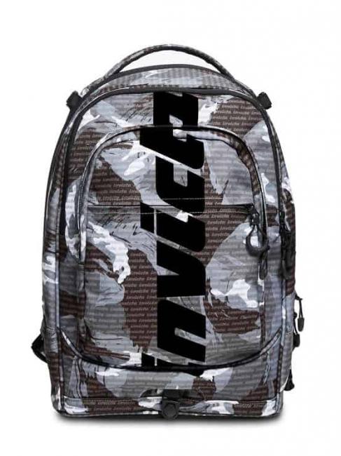 NEW PLUG FANTASY Zaino trolley con carrello sganciabile camou logo black - Zaini con carrello