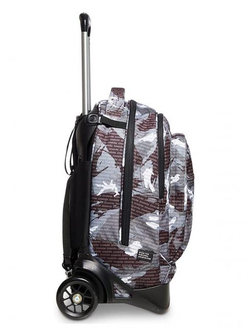NEW PLUG FANTASY Zaino trolley con carrello sganciabile camou logo black - Zaini con carrello