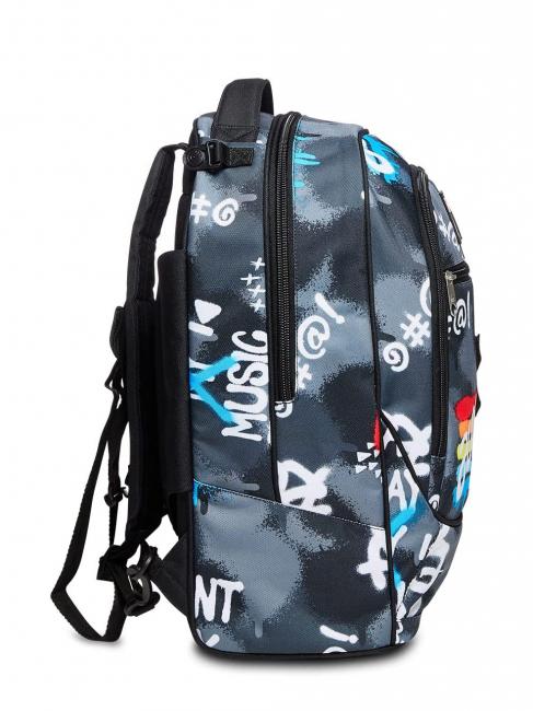 ROCK ON BOY JACK Zaino Trolley sganciabile con ruote triple  Nero - Zaini da lavoro porta PC