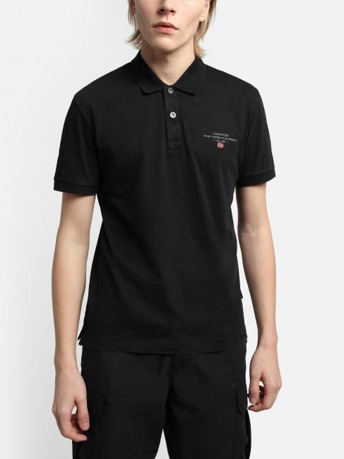 ELBAS JERSEY Polo cotone micrologo black 041 - Polo Uomo