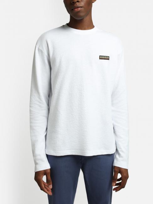 S-MAEN Maglia manica lunga girocollo cotone bright white 002 - Maglie Uomo