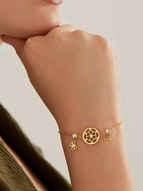 PEONY AND 4G CHARMS Braccialetto yellow gold - Bracciali Donna