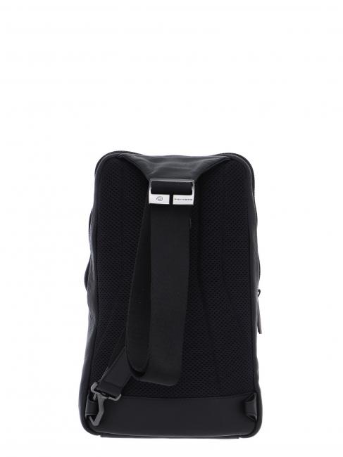 AKRON Monospalla in pelle Nero - Zaini da lavoro porta PC