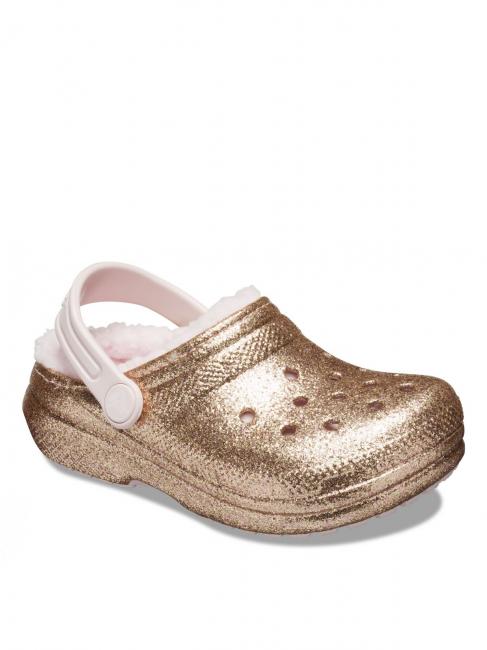 CLASSIC LINED GLITTER KIDS Sabot imbottito gold/barely pink - Scarpe Bambino